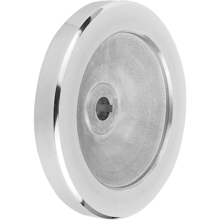 Disc Handwheel D1=100 Reamed Hole With Slot D2=12H7, B3=4, T=13,8 Aluminum, Without Grip